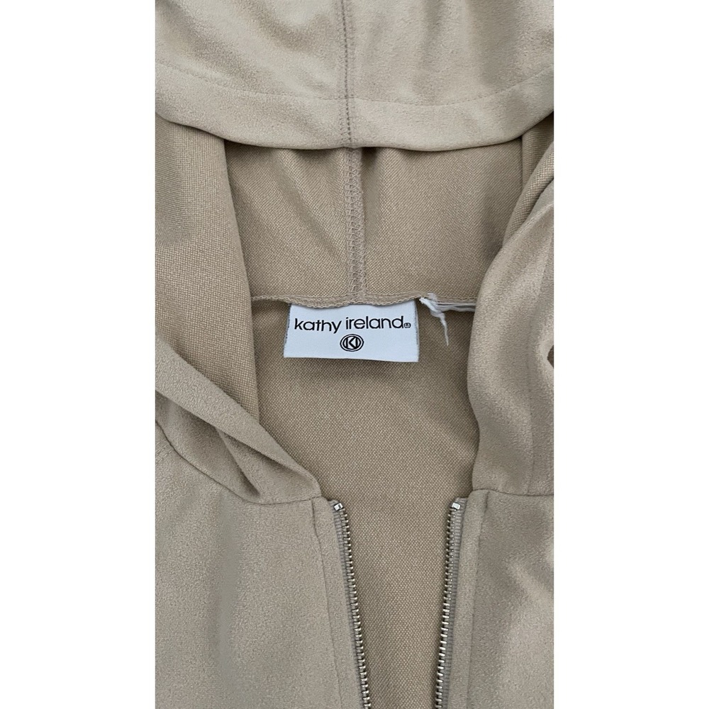 Kathy Ireland Beige Tan Jacket Lightweight Womens Small Long Sleeve Full Zip - Picture 6 of 10